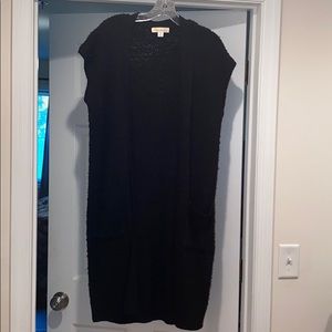 Long short sleeve black cardigan. Francesca’s